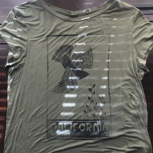 Olive green graphic tee